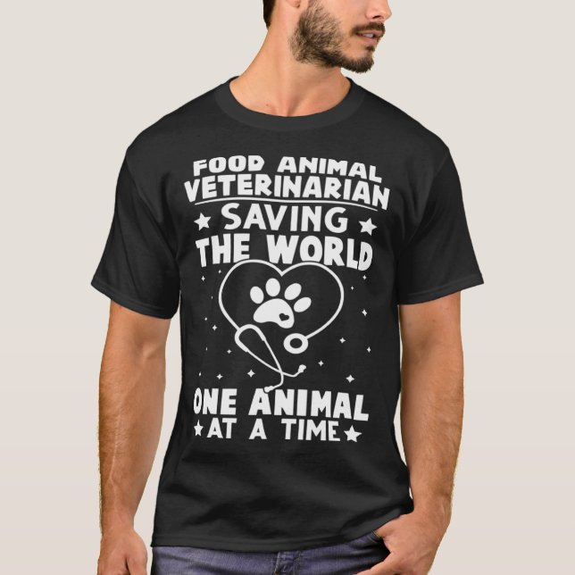 Camiseta Food Animal Veterinarian Saving The World Animal A (Frente)