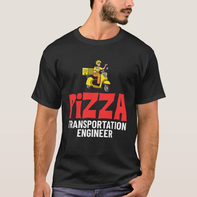 Camiseta Food Delivery Driver Delivering Pizza Courier Than (Frente)