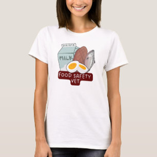 Camiseta Food Safety Vet–Veterinary Food Inspection Design