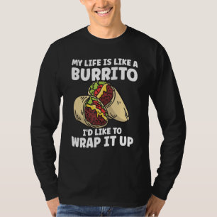 Camiseta Foodie Burrito Mexicana Cita para um Burrito