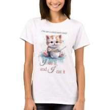 Foodie Engraçada e Bonita T-shirt branca