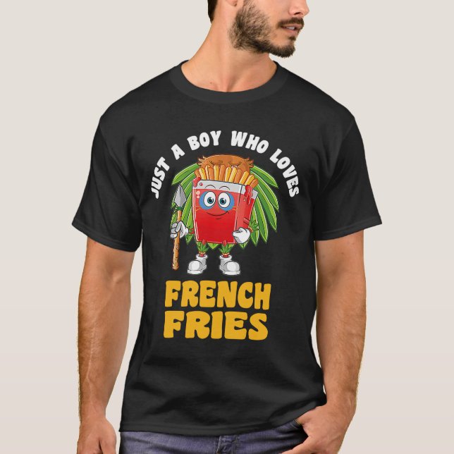 Camiseta Foodie Engraçado Comida Apenas Um Menino Que Ama A (Frente)