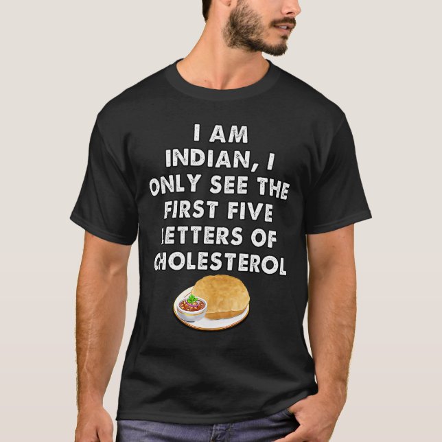 Camiseta foodie indian comida de rua chole batedora (Frente)