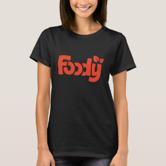 Camiseta Foodie Minimalista da Mulher Vermelha Foody Coral