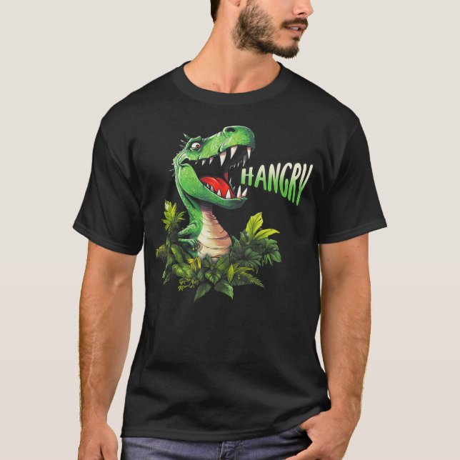 Camiseta Foodie Rawr Hangry Funny T Rex Dinosaur Hungry Foo (Frente)