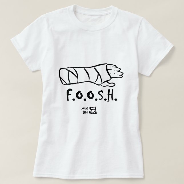 Camiseta FOOSH = caiu na mão outstretched (Frente do Design)