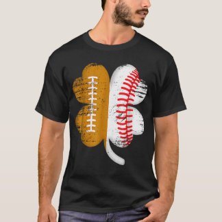 Camiseta Football Baseball Lover Shamrock St Patricks Day