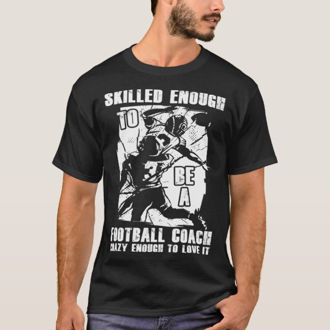 Camiseta Football Coach Quotes Game Player Training Field (Frente)