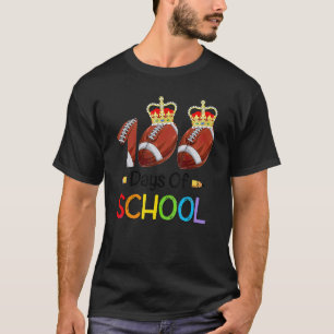 Camiseta Football Crown 100 Days Of School Back To school 1