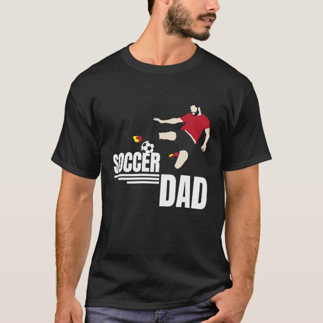 Camiseta Football Dad Father Soccer Player  T (Frente)
