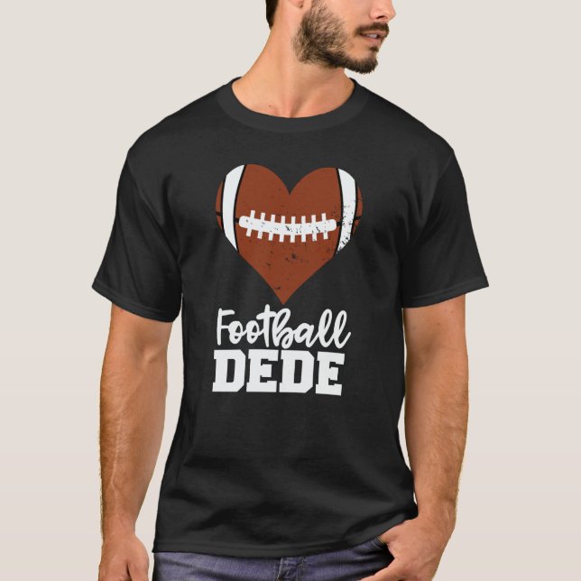 Camiseta Football Dede Football Heart Grandma Dede (Frente)