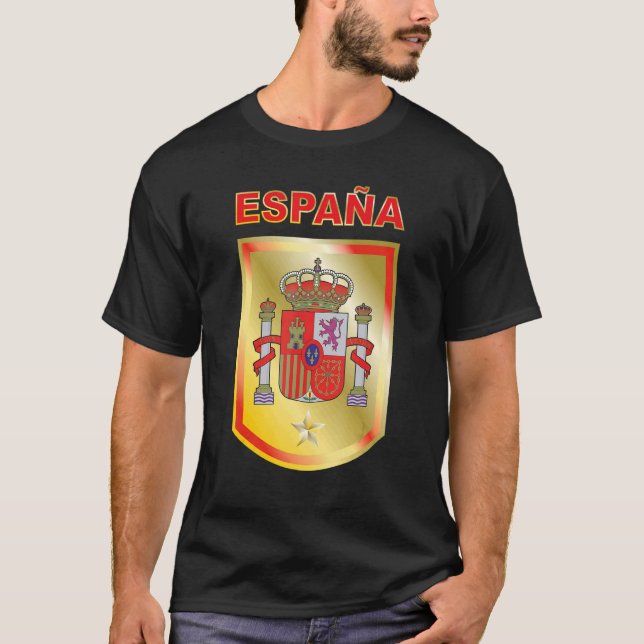 Camiseta Football Fans Spain Flag Crest (Frente)