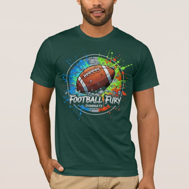 Camiseta Football Furry Dominate Game Day Vibes (Frente)