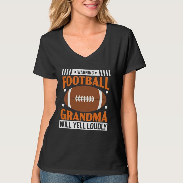 Camiseta Football Grandma Grandmother Granny Grandparents D (Frente)