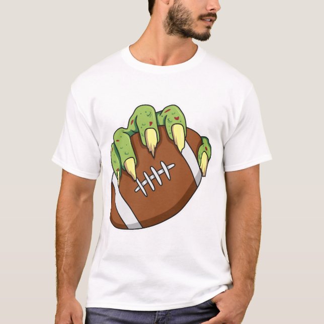 Camiseta Football Halloween Design for a Football Fan (Frente)