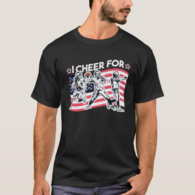 Camiseta Football I cheer for the quarterback For quarterba (Frente)