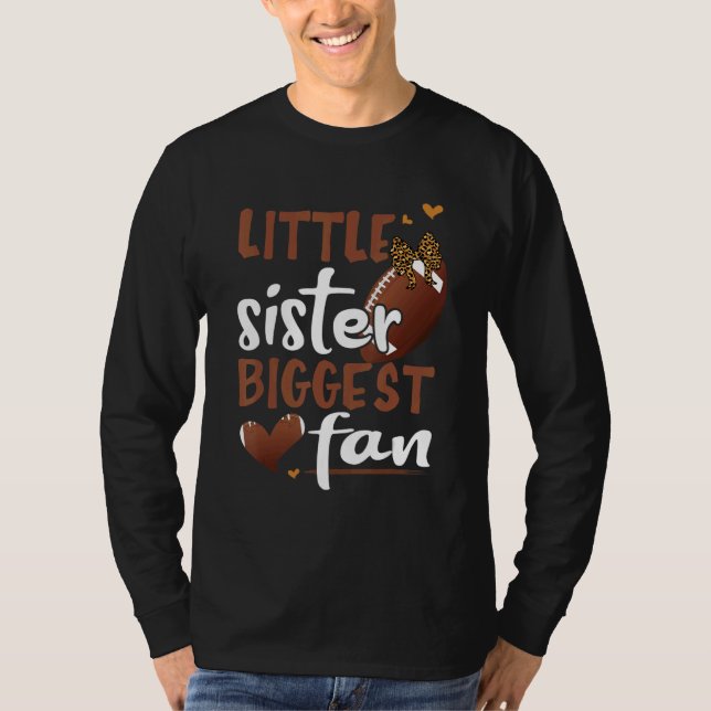 Camiseta Football Little Sister Biggest Fan Sister Player S (Frente)