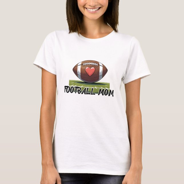 Camiseta Football Mom T-Shirt Cute Game Day T-Shirt (Frente)