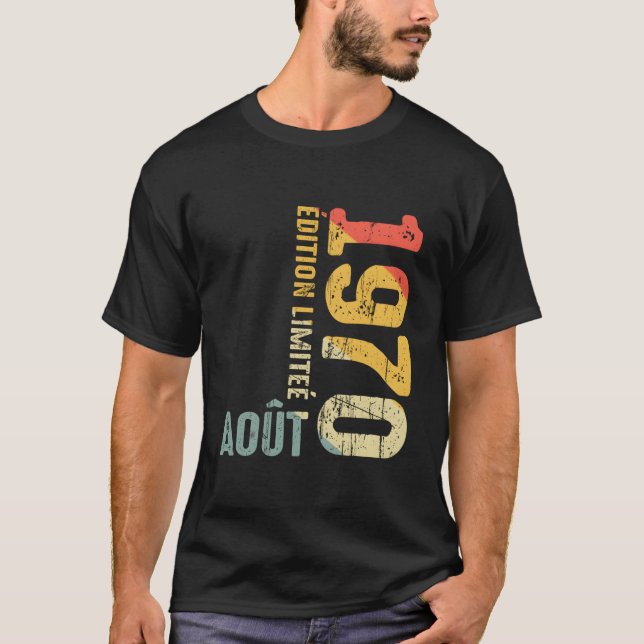 Camiseta For August 1970 Year 1970 1970 Since 1970 1970 (Frente)