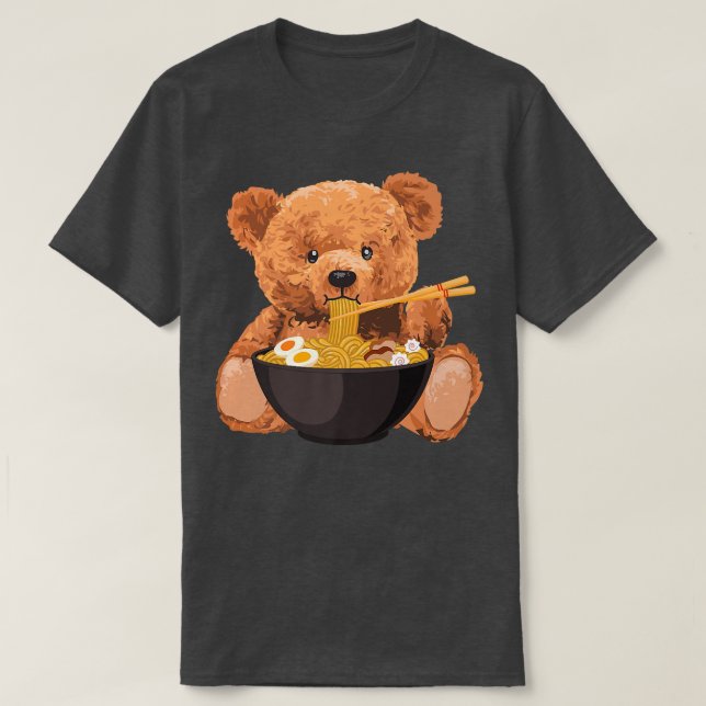 Camiseta For Bear Lover & Japanese Food, Cute Kawaii Ramen  (Frente do Design)