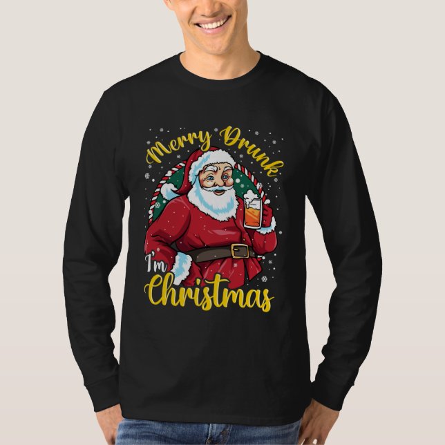 Camiseta for Beer   Merry Drunk I m Christmas (Frente)