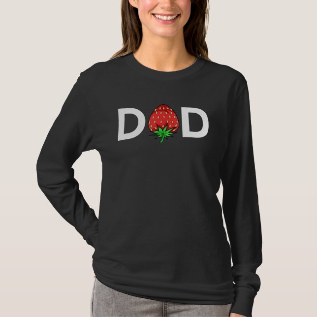 Camiseta For Dad Cute Strawberry Dad (Frente)
