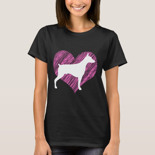 Camiseta For Doberman Dog Lovers I Love Doberman Dog   (Frente)