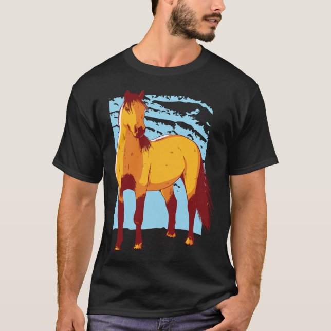 Camiseta for Girls with Horses  Cute Beautiful Horse (Frente)