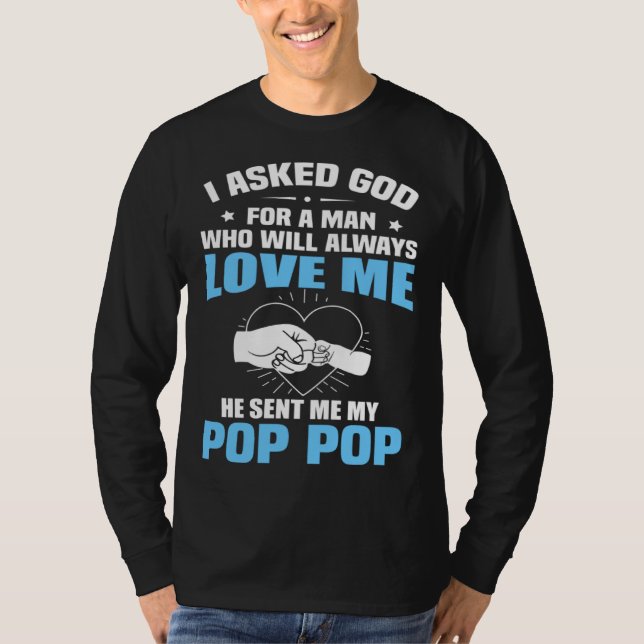 Camiseta For Granddaughter Grandson From Pop Pop (Frente)