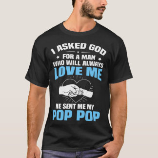Camiseta For Granddaughter Grandson From Pop Pop