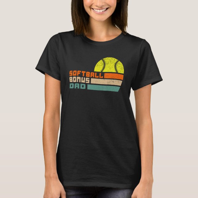 Camiseta for mens softball bonus dad from stepdaughter step (Frente)