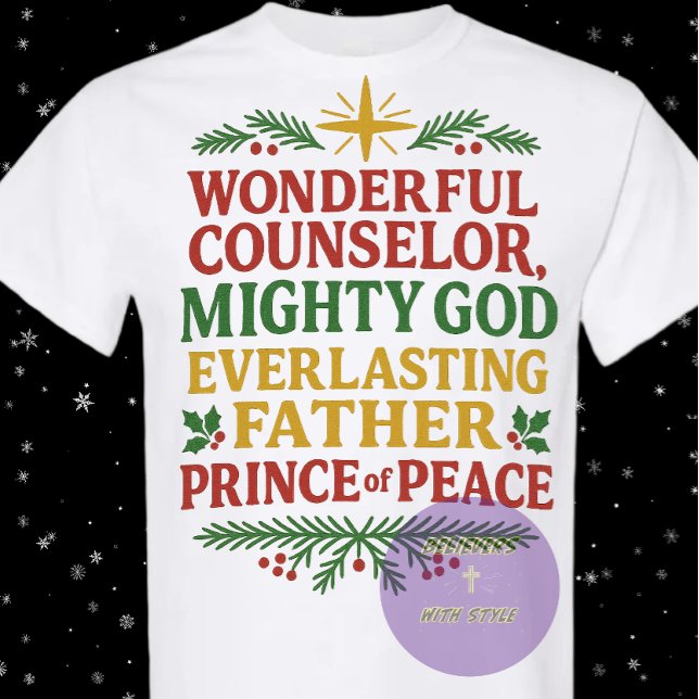 Camiseta For to us a child is born - Christmas - Christian (Criador carregado)