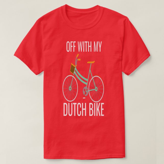 Camiseta Fora com a minha bicicleta holandesa (Frente do Design)