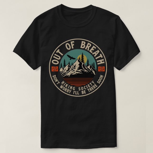 Camiseta Fora Da Breath Hiking Society (Frente do Design)