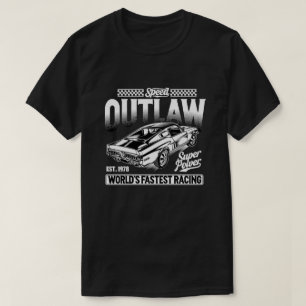 Camiseta Fora da Lei da Velocidade de Carro Clássico