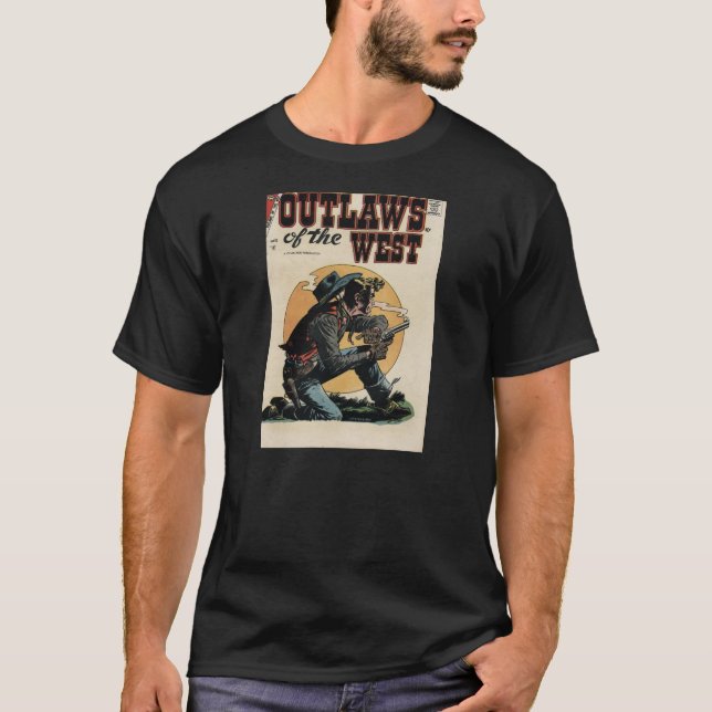 Camiseta fora da lei do oeste (Frente)