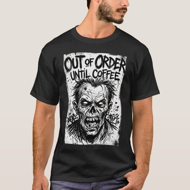 Camiseta Fora de Ordem Até o Café (Frente)