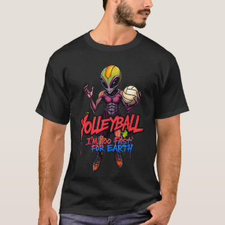 Camiseta Fora deste mundo: campeão de vôlei de Alienígena!