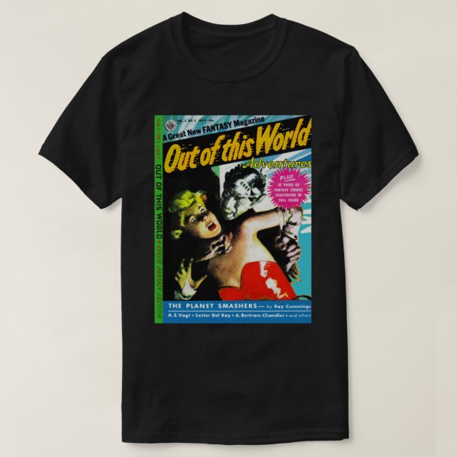 Camiseta Fora deste mundo de histórias em quadrinhos, cobri (Frente do Design)