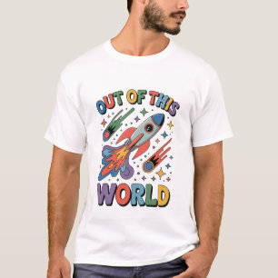 Camiseta Fora deste Mundo Espaço Divertido Inspirador Cósmi