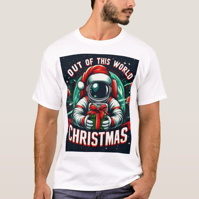 Camiseta Fora deste Natal do Mundo - Férias do Astronauta T (Frente)