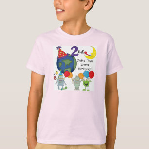 Camiseta Fora deste segundo aniversário do Mundo