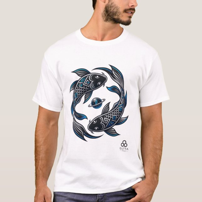 Camiseta FORA DO ESPAÇO — Órbita de Peixe (Frente)