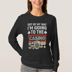 Camiseta Fora do meu caminho, vou a Casino Jogo Poker M