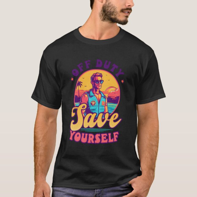 Camiseta Fora do serviço, proteja-se de si mesmo (Frente)
