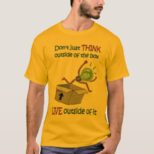 Camiseta Fora do t-shirt da caixa - luz