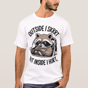 Camiseta Fora Eu Skrrt Dentro Eu Sofro Meme De Guaxinim Dir
