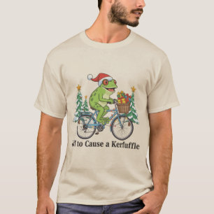 Camiseta Fora Para Causar Um Confusão Sapo Natal Divertido