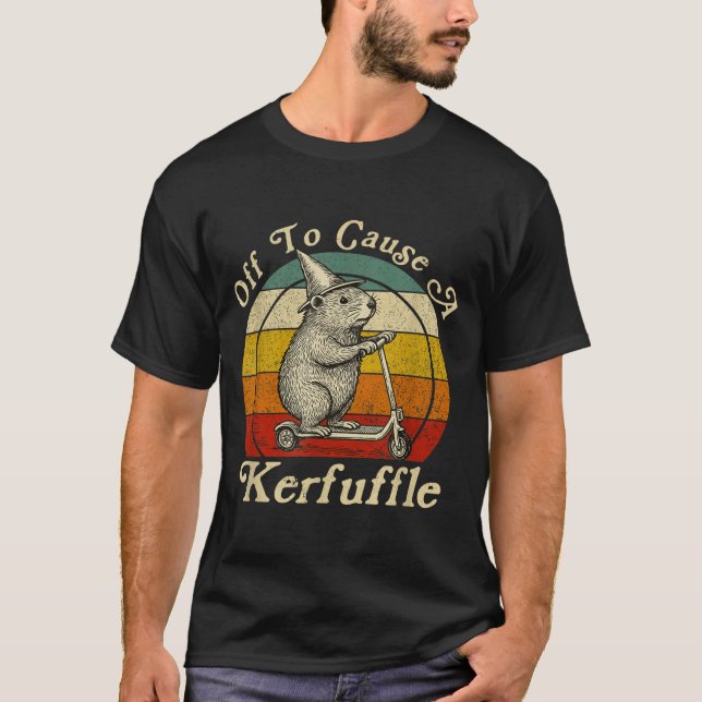 Camiseta Fora Para Causar Uma Confusão Funny Groundhog Mont (Frente)