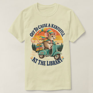 Camiseta Fora para Causar uma Confusão na Biblioteca Opossu